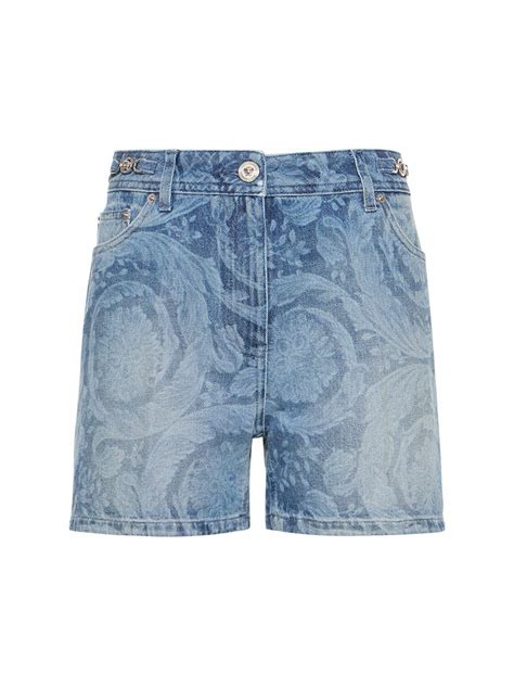 versace short sets|versace denim shorts.